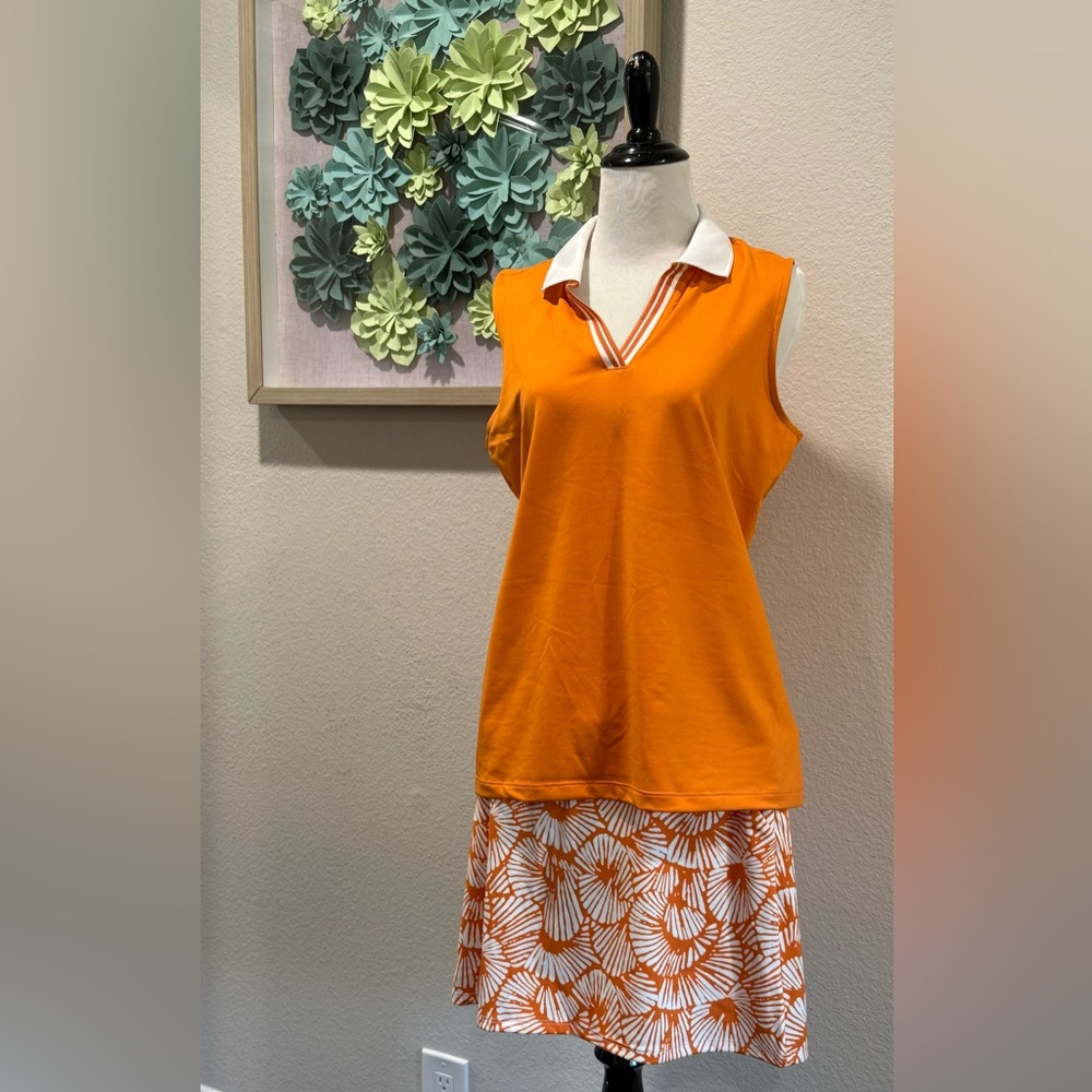 Women’s Tommy Bahama Golf Orange Polo and Skort Outfit